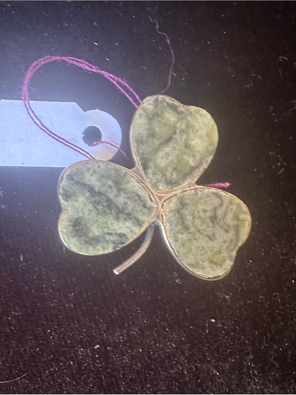 Vintage Shamrock Sterling Silver Brooch